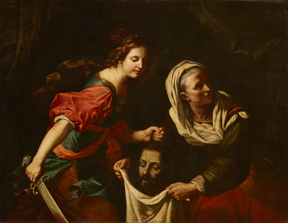 Giovanni Francesco Barbieri: Judith mit ihrer Magd, um 1651, Öl auf Leinwand, aufgezogen, 121 x 157 cm, Foto: Punctum/Bertram Kober