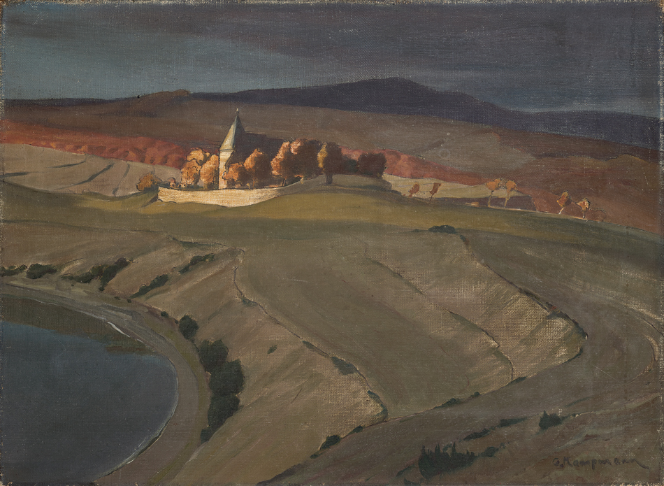 Gustav Kampmann: Eifellandschaft, 1902