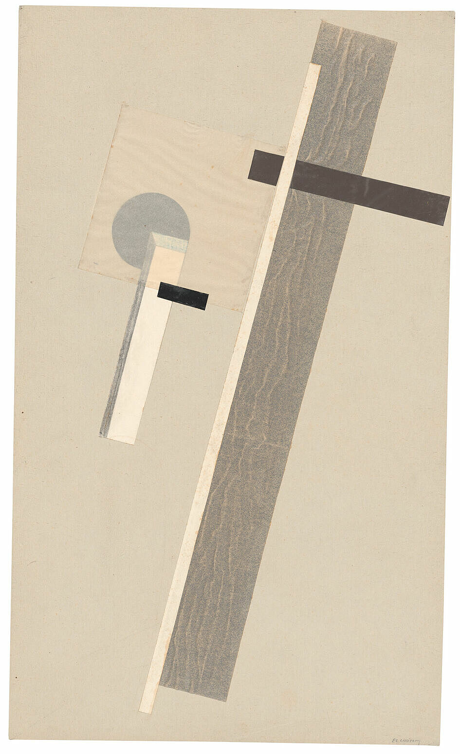El Lissitzky: Proun, um 1923, Kulturstiftung Sachsen-Anhalt, Kunstmuseum Moritzburg Halle (Saale), Foto: Kulturstiftung Sachsen-Anhalt