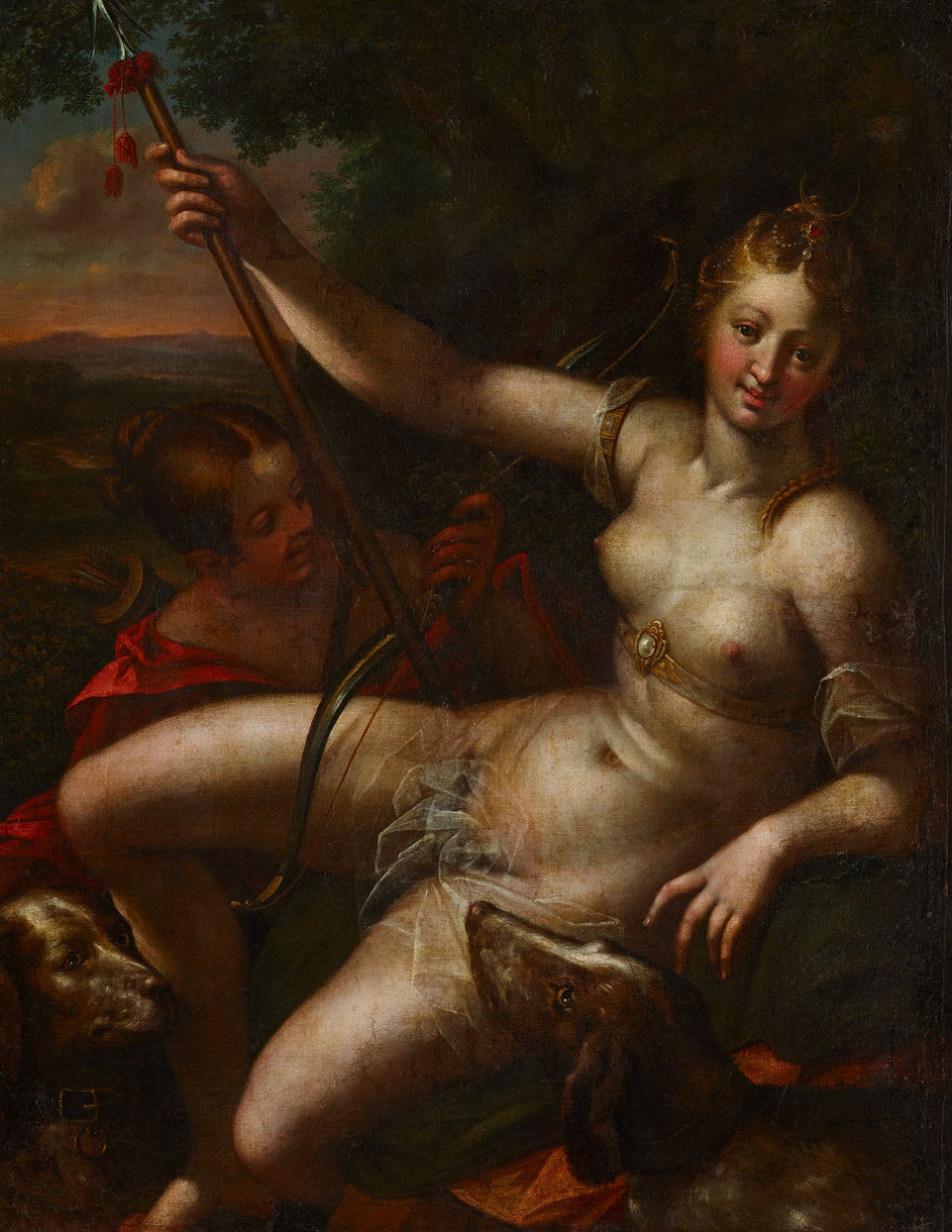 Hans von Aachen: Diana, Ende 16. Jh., Öl auf Leinwand, 129 x 102 cm, Foto: Punctum/Bertram Kober 