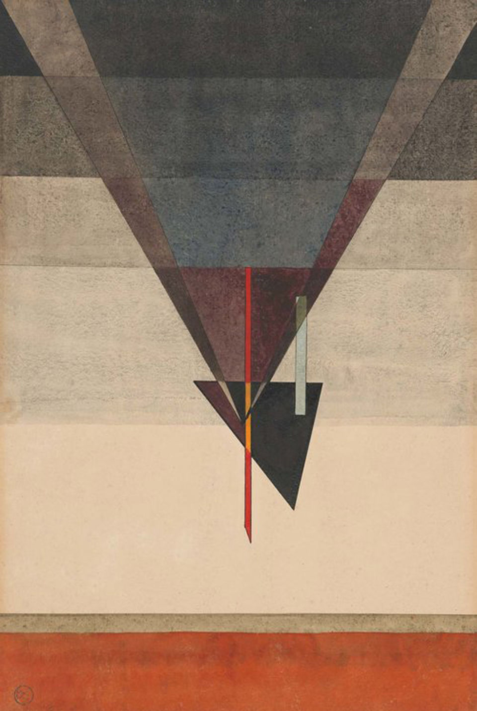 Wassily Kandinsky: Descent, 1925, watercolour and Indian ink on paper, 48.4 x 32.2 cm | Kulturstiftung Sachsen-Anhalt – Moritzburg Art Museum | Photograph: Kulturstiftung Sachsen-Anhalt