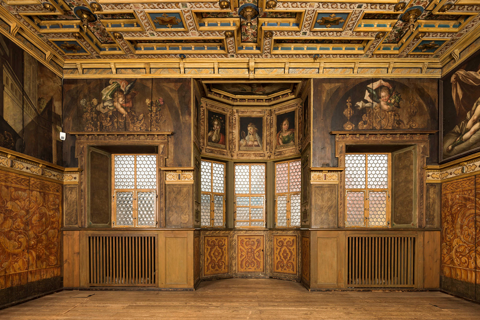 Das historische Festzimmer im Talamt der Moritzburg, Blick nach Norden | Foto: Falk Wenzel 