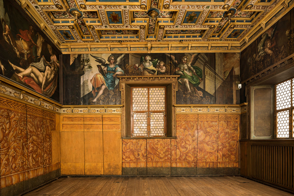 Das historische Festzimmer im Talamt der Moritzburg, Blick nach Osten | Foto: Falk Wenzel 