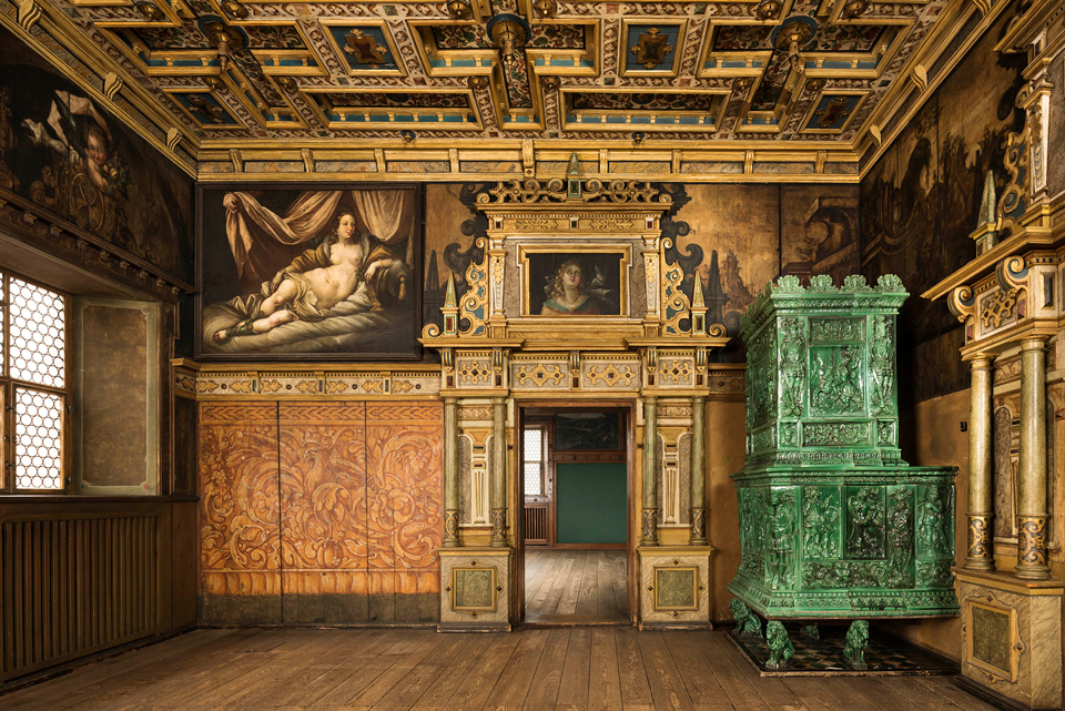 Das historische Festzimmer im Talamt der Moritzburg, Blick nach Westen | Foto: Falk Wenzel 