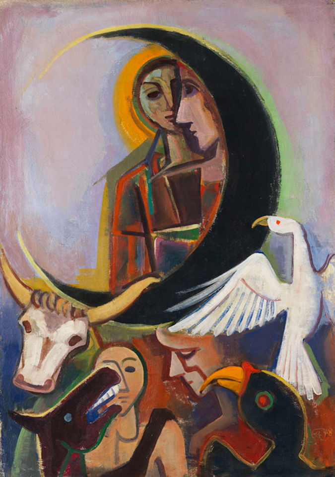 Karl Hofer: Schwarzmond, 1948, Sammlung Arthouse, Foto: Sammlung Arthouse © VG Bild-Kunst, Bonn 2025