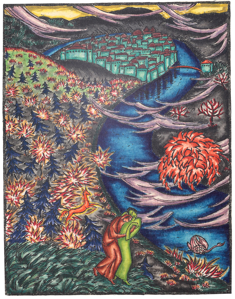 Hedwig Kruse: Flusslandschaft, 1920, Kulturstiftung Sachsen-Anhalt, Kunstmuseum Moritzburg Halle (Saale), Foto: Eric Tschernow
