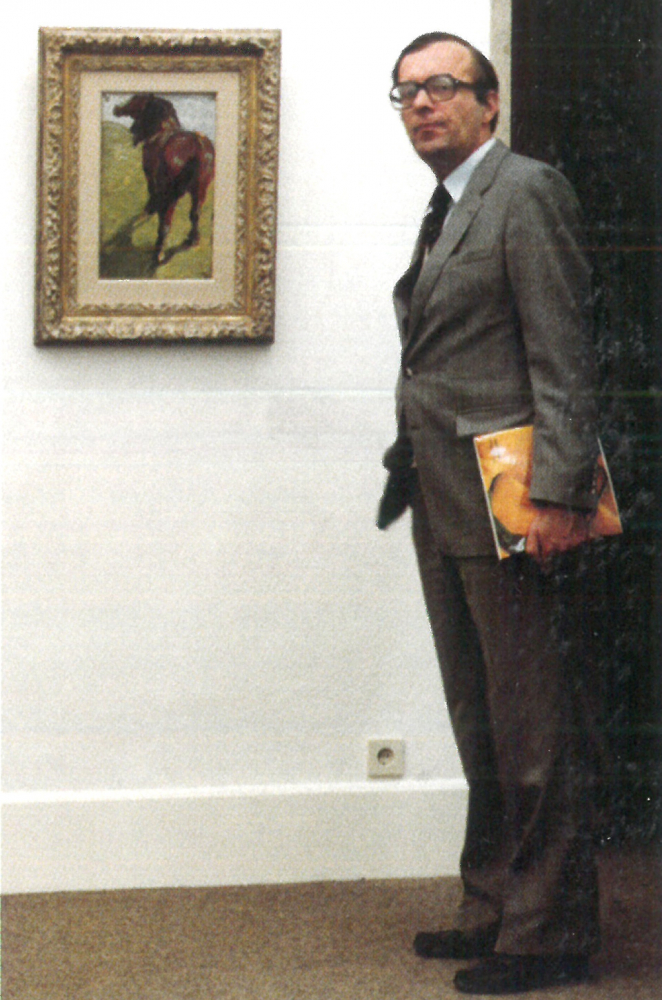 Dr. Erhard Kracht 1980 in der Marc-Retrospektive im Lenbachhaus in München