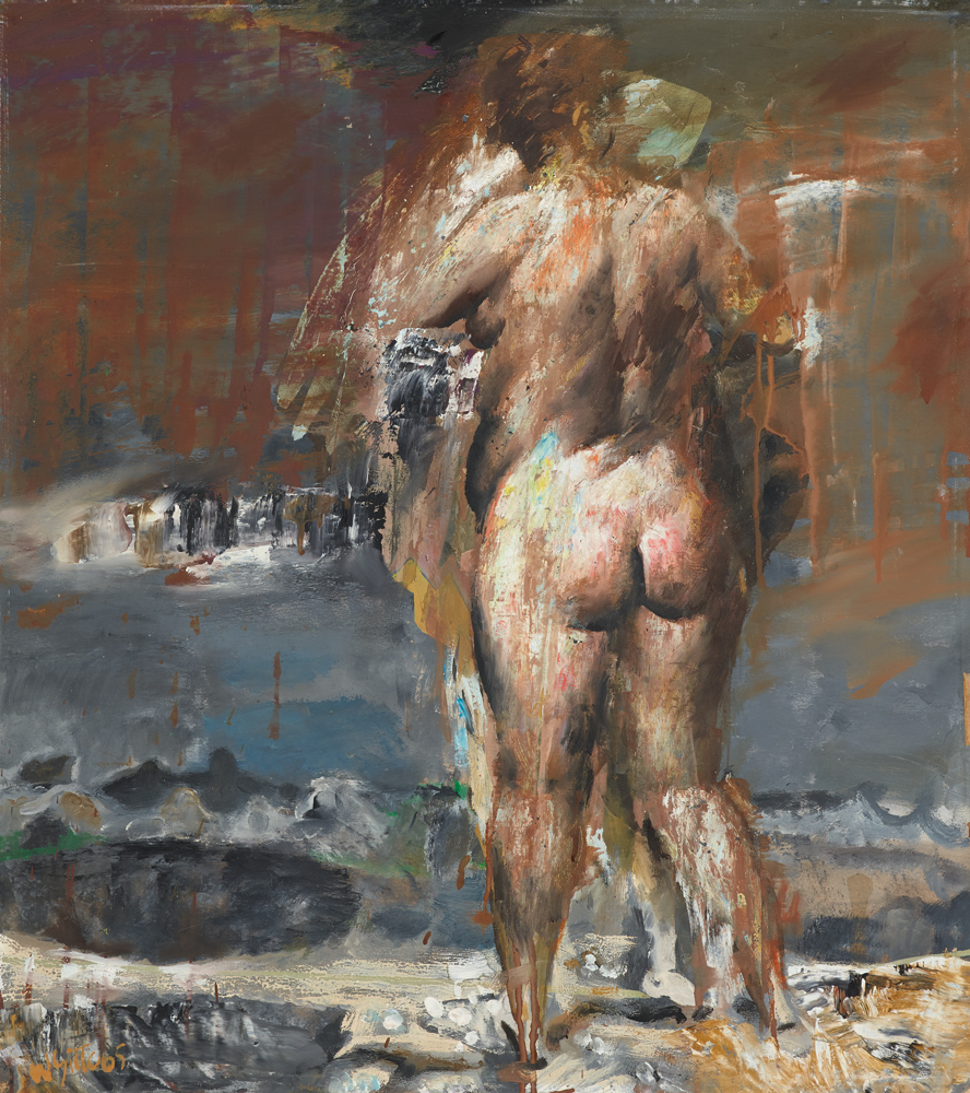 Willi Sitte: Rückenakt, 1965, Öl auf Karton, 61,5 × 54,5 cm, Kulturstiftung Sachsen-Anhalt, Kunstmuseum Moritzburg Halle (Saale), Foto: Punctum/Bertram Kober © VG Bild-Kunst, Bonn 2021 Willi Sitte: Rückenakt, 1965, Öl auf Karton, 61,5 × 54,5 cm, Kulturstiftung Sachsen-Anhalt, Kunstmuseum Moritzburg Halle (Saale), Foto: Punctum/Bertram Kober © VG Bild-Kunst, Bonn 2021