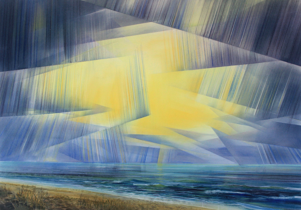Wieland Payer: Strand, 2022, Pastell und Aquarell auf MDF, 70 × 100 cm, Wieland Payer, Dresden © Wieland Payer Wieland Payer: Strand, 2022, Pastell und Aquarell auf MDF, 70 × 100 cm, Wieland Payer, Dresden © Wieland Payer